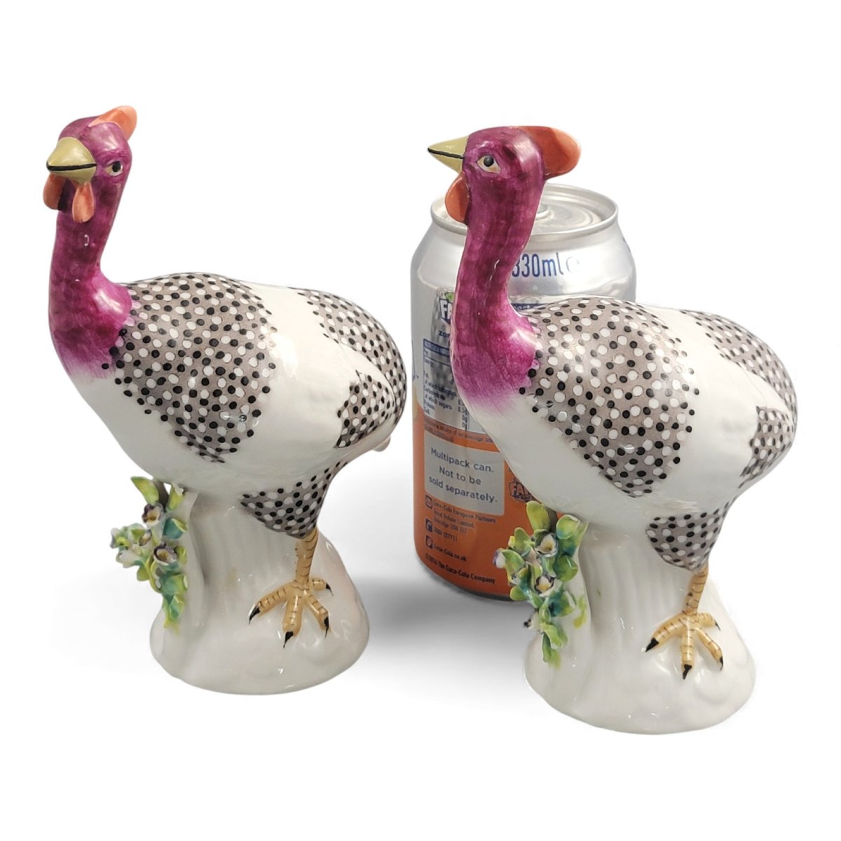 Samson Pair Of Guinea Fowl, Paris C.1845-photo-6