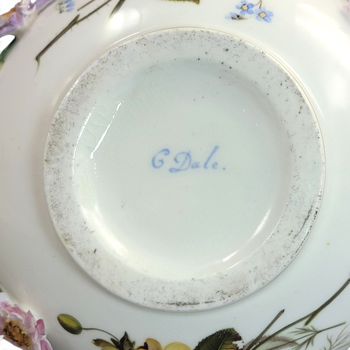 Coalport Flower-encrusted Pot, Coalbrookdale Style, C.1815-photo-1