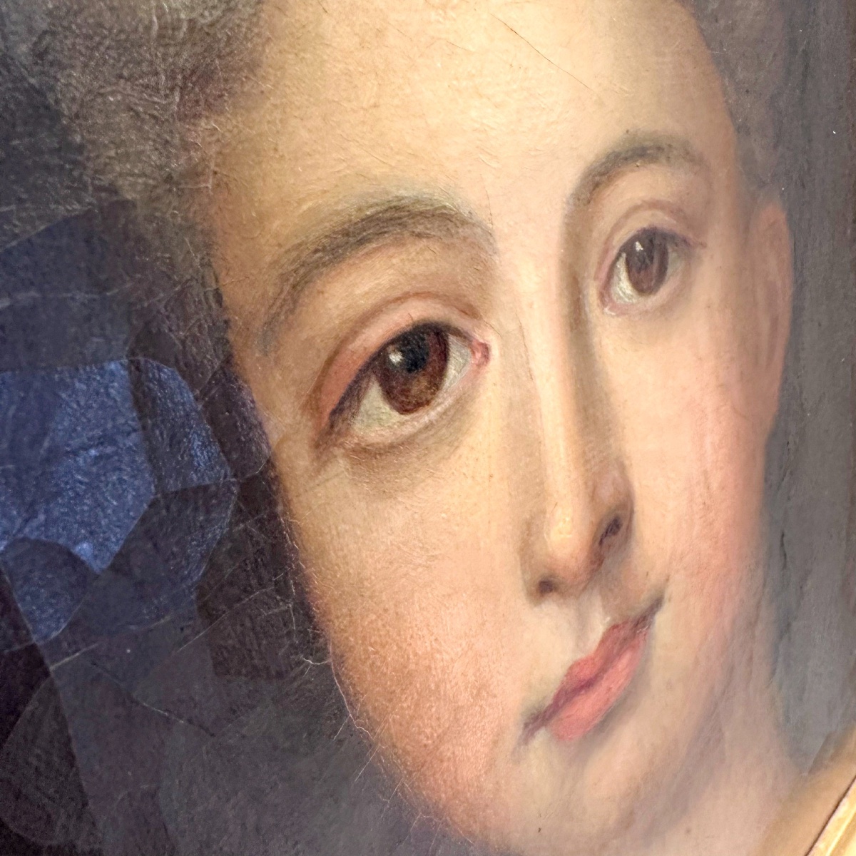 Portrait d’une jeune femme dans le style de Jean-Marc Nattier, XIXe siècle-photo-3