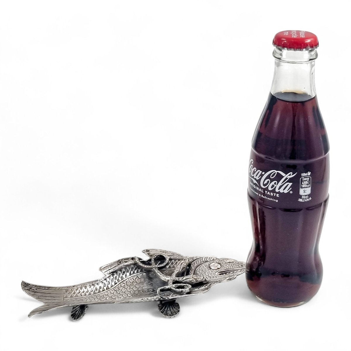 Kutch Indian Silver Fish & Snake Dish, C. 1890-photo-3