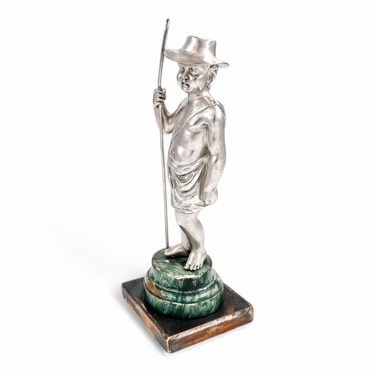 Barnard Sterling Silver Shepherd Boy Figure, C. 1860s-photo-4