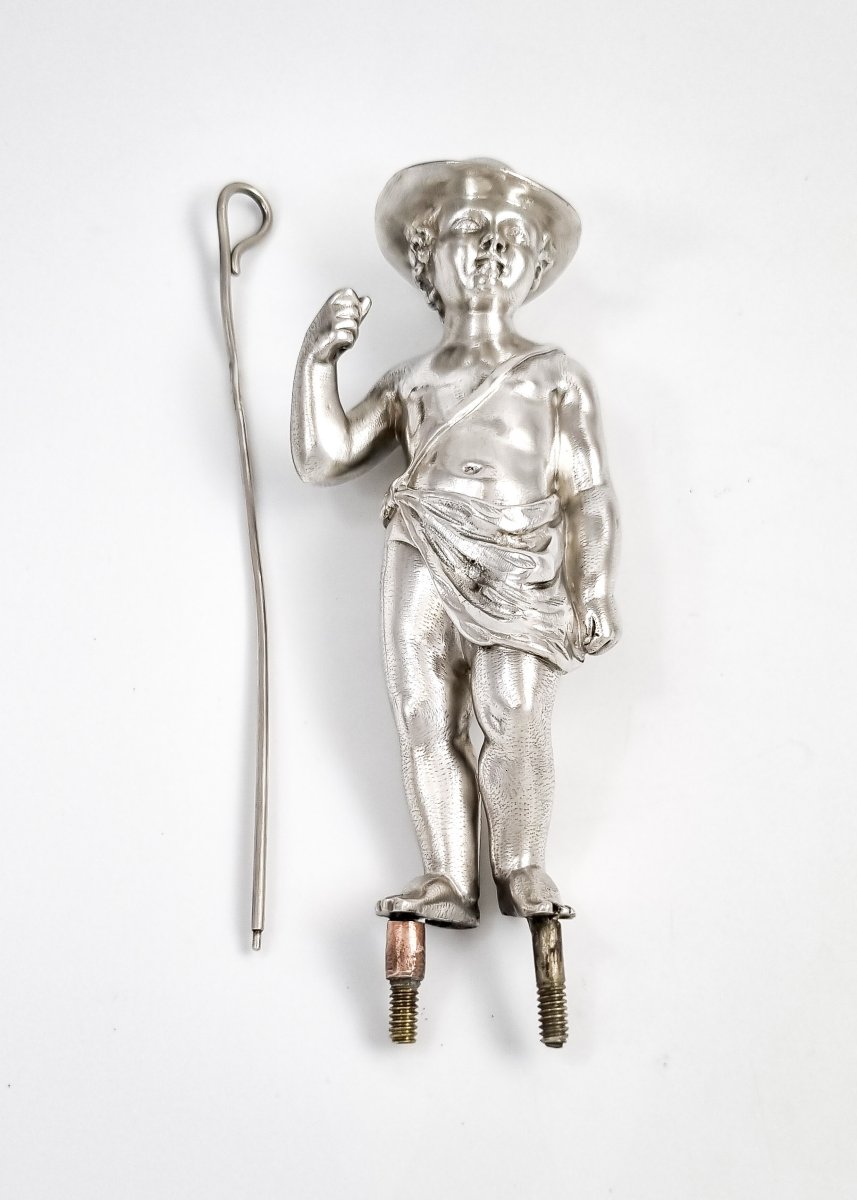 Barnard Sterling Silver Shepherd Boy Figure, C. 1860s-photo-5