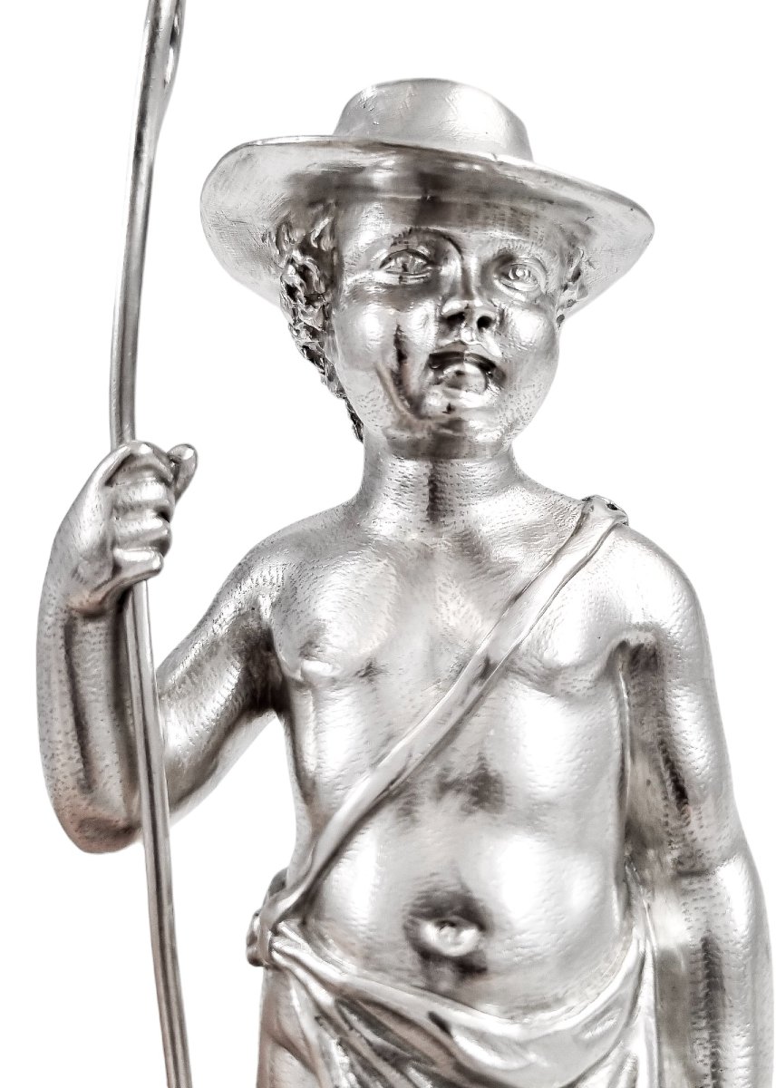 Barnard Sterling Silver Shepherd Boy Figure, C. 1860s-photo-6