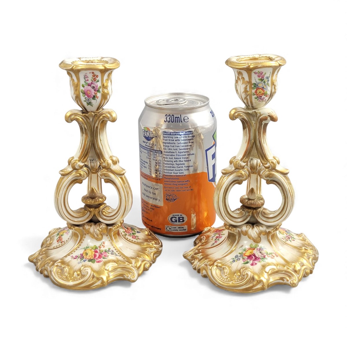 Paire de Bougeoirs Rococo en Porcelaine de Derby, vers 1825–1830-photo-7