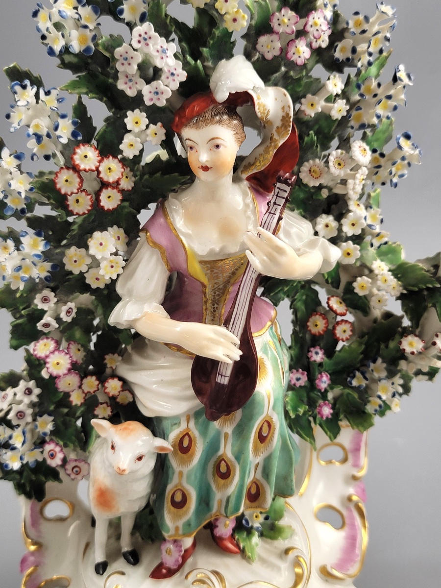 Derby Pair Of Candlestick Figures, Musicians With Bocage, C.1765     -photo-5