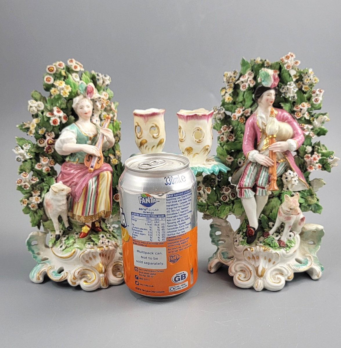 Derby Patch-mark Porcelain Musicians Candlesticks, C. 1765–1770-photo-7