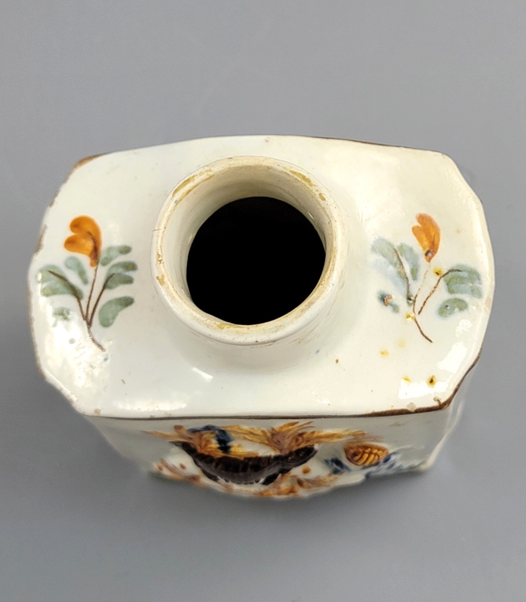 Pearlware Tea Caddy, Prattware, Staffordshire, Circa 1790–1800-photo-5