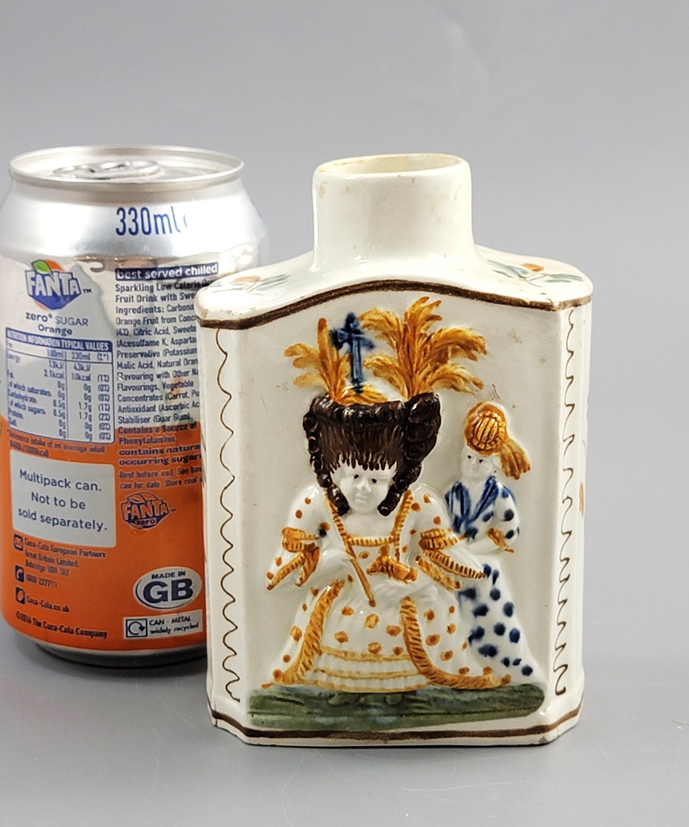 Pearlware Tea Caddy, Prattware, Staffordshire, Circa 1790–1800-photo-7