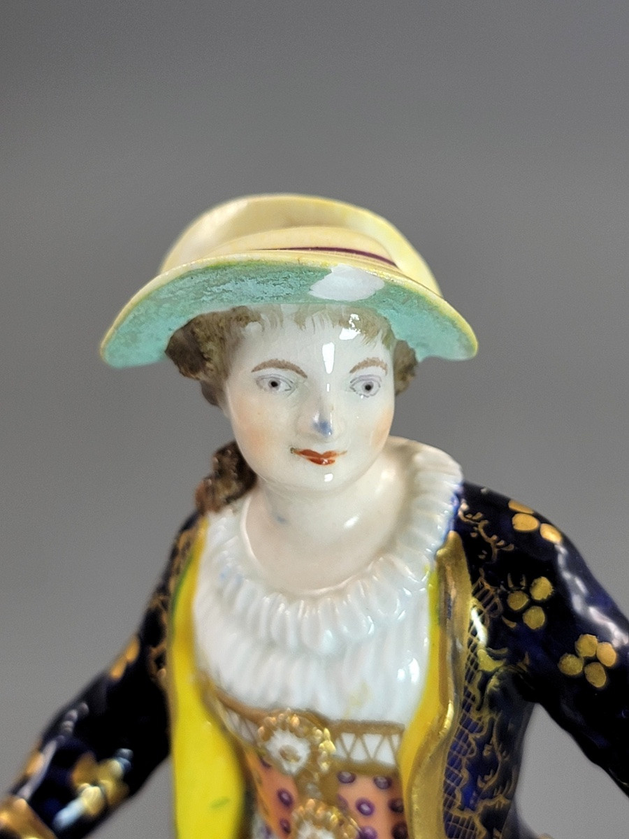 Pair Of Derby Porcelain Figurines "the Dresden Shepherds", Bloor Period, Circa 1825 -photo-4