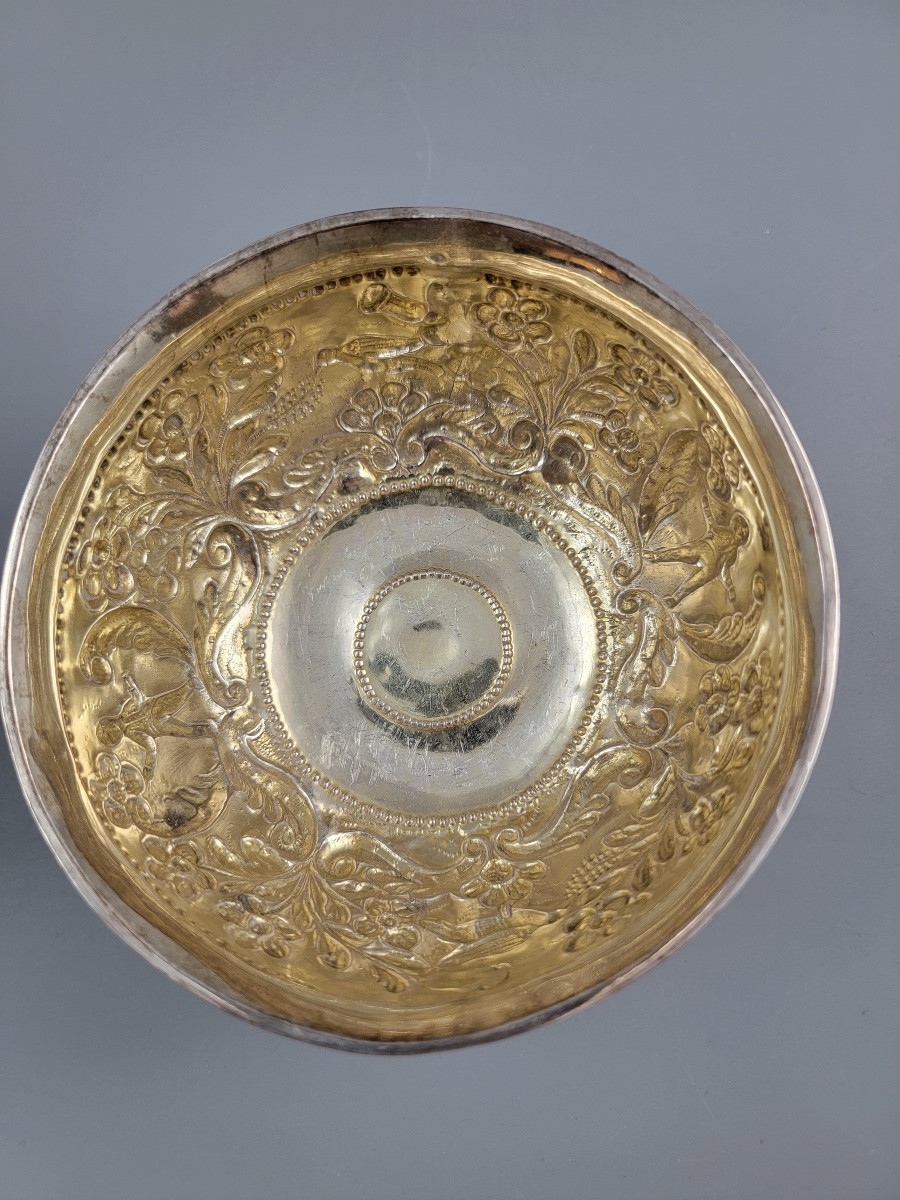 Pair Of Burmese High-grade Silver Bowls, Mandalay, C.1900 – Tested 900+-photo-4