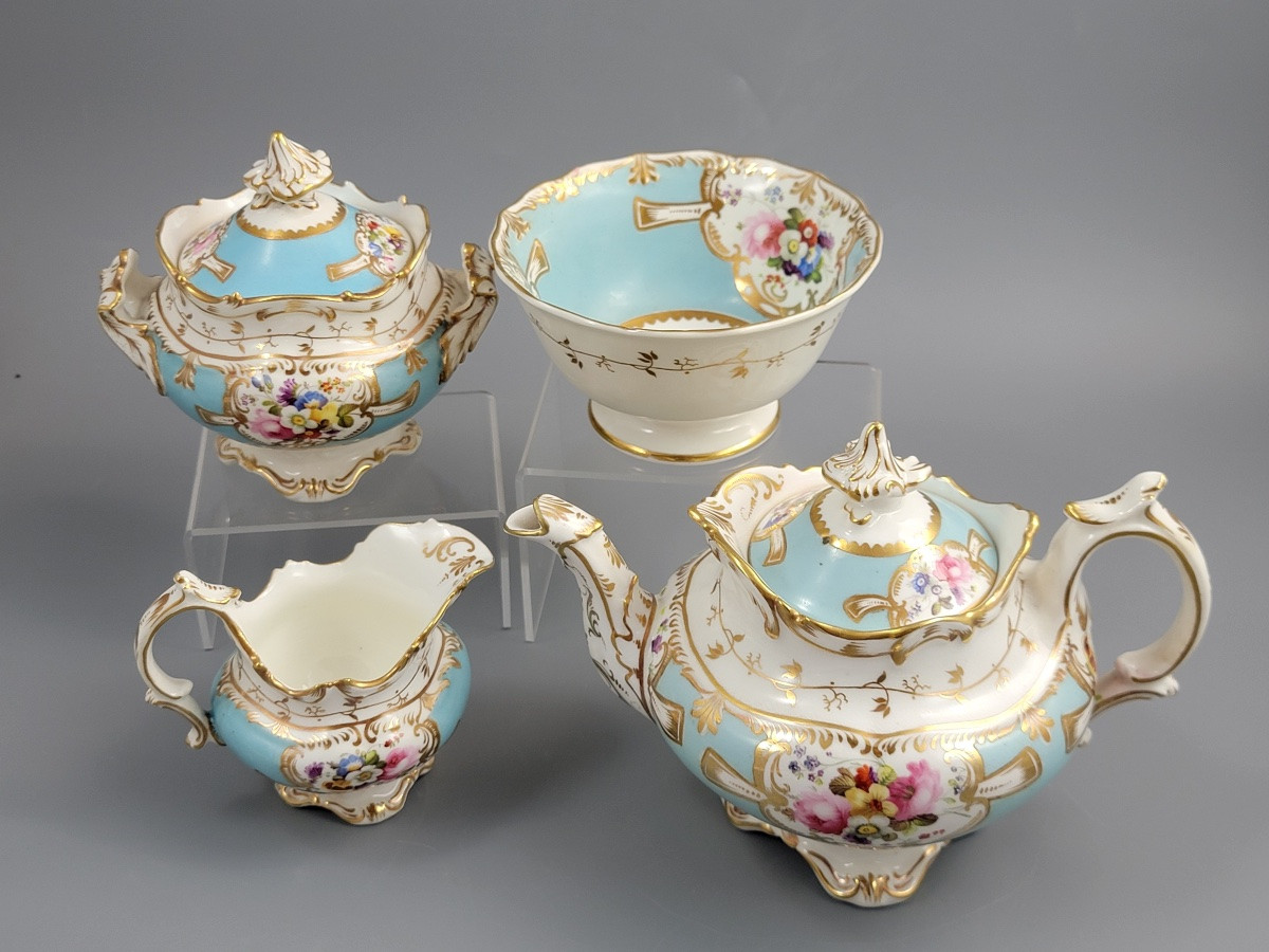 Service à thé en porcelaine Old Paris, style Petit, époque Louis-Philippe I, vers 1840-photo-2