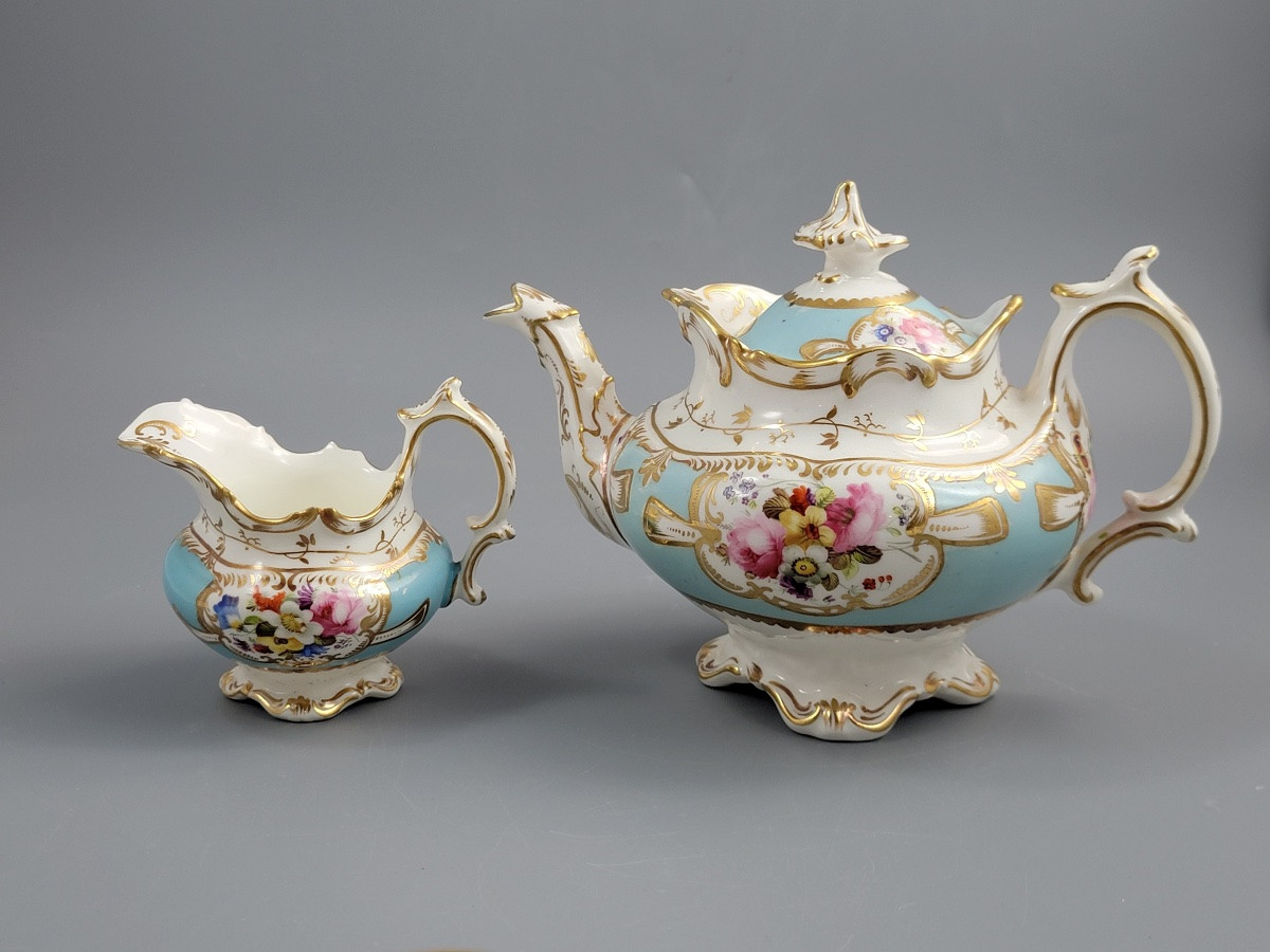 Service à thé en porcelaine Old Paris, style Petit, époque Louis-Philippe I, vers 1840-photo-4