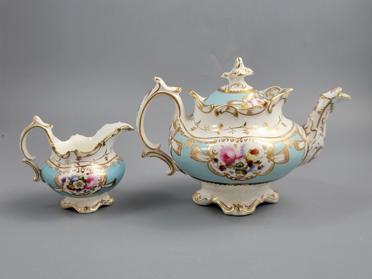 Service à thé en porcelaine Old Paris, style Petit, époque Louis-Philippe I, vers 1840-photo-1