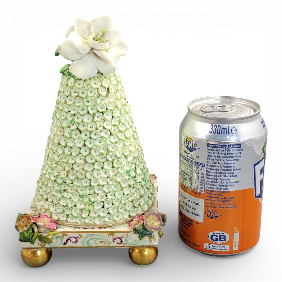 Antique German Porcelain Inkstand With Schneeballen Decoration, Saxony, C.1800-photo-5