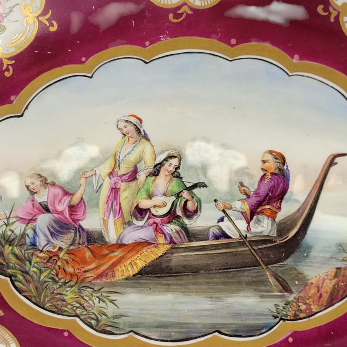 Early 19th Century Chamberlain’s Worcester Presentation Dish With Twin Handles, C.1815–1820-photo-2