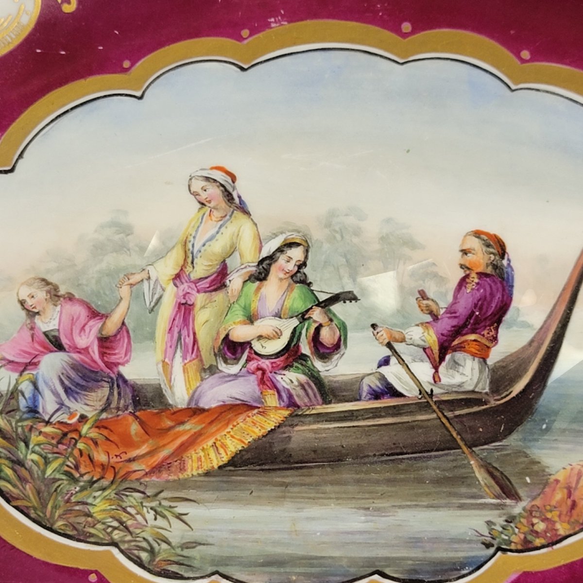 Early 19th Century Chamberlain’s Worcester Presentation Dish With Twin Handles, C.1815–1820-photo-3