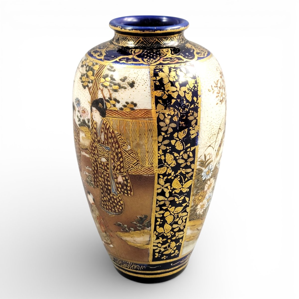 Vase Satsuma d’Époque Meiji, Cercle de Kinkozan, vers 1890-photo-2