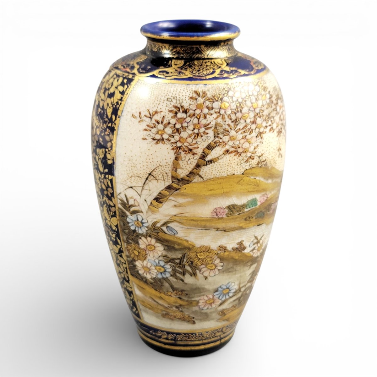 Vase Satsuma d’Époque Meiji, Cercle de Kinkozan, vers 1890-photo-3