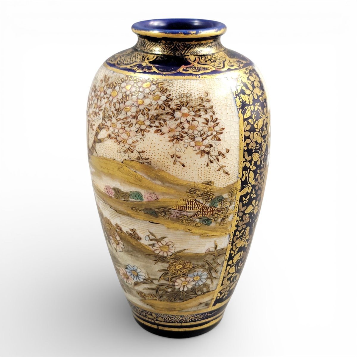 Vase Satsuma d’Époque Meiji, Cercle de Kinkozan, vers 1890-photo-4