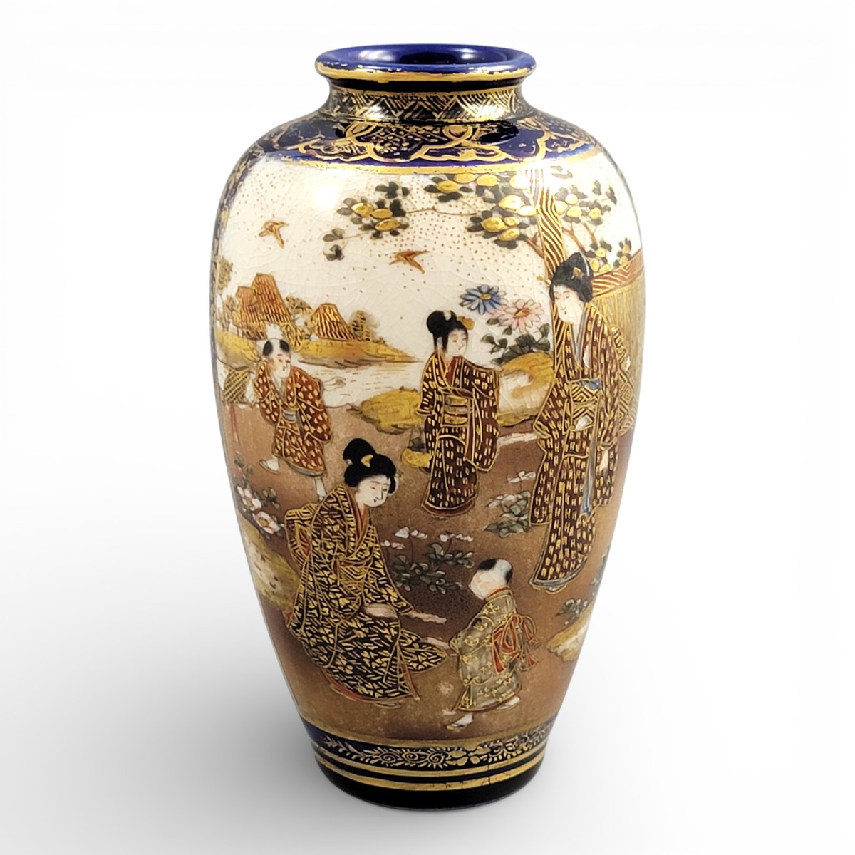 Vase Satsuma d’Époque Meiji, Cercle de Kinkozan, vers 1890