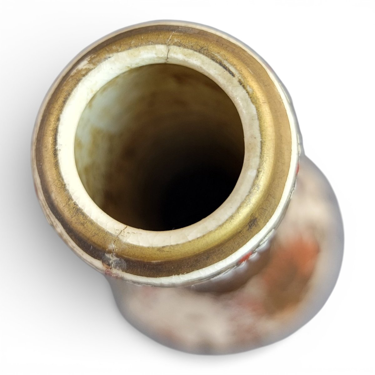 Paire de grandes vases Satsuma japonais, époque Meiji, décor moriage et or pointillé-photo-2