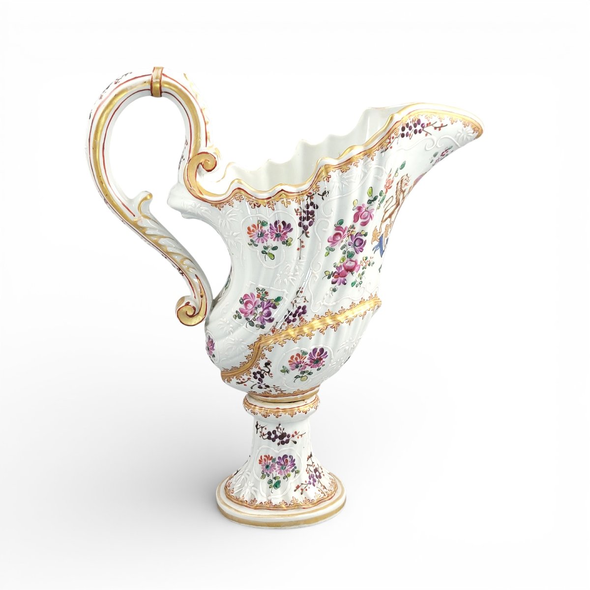 Samson Paris Armorial Ewer In Helm Form, Late 19th Century-photo-4