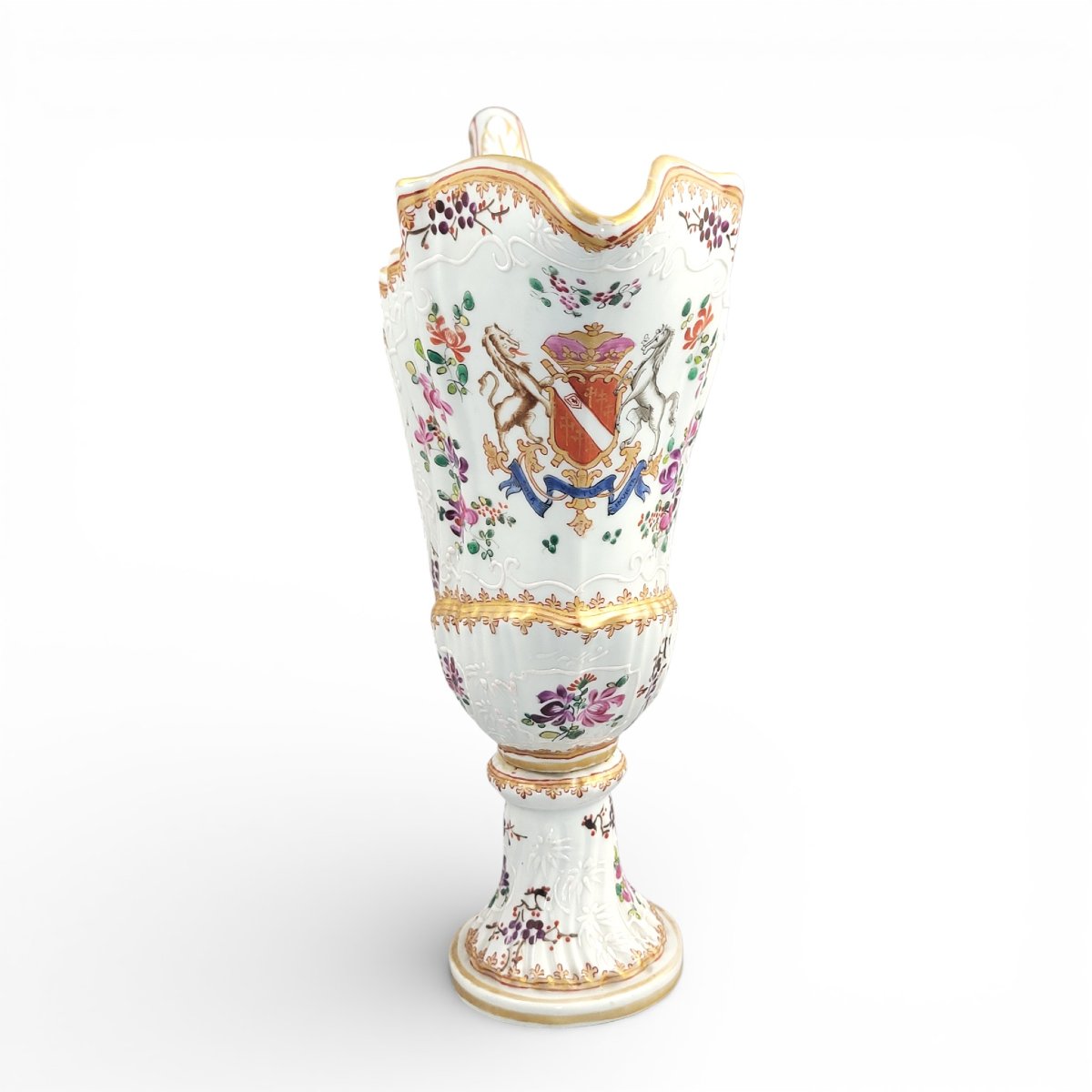 Samson Paris Armorial Ewer In Helm Form, Late 19th Century-photo-6