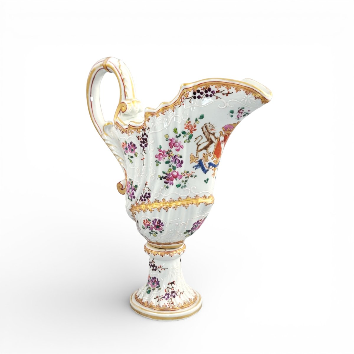 Samson Paris Armorial Ewer In Helm Form, Late 19th Century-photo-7