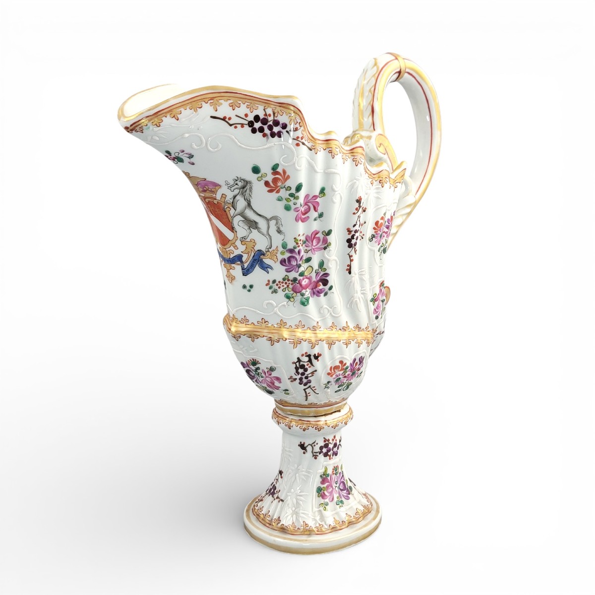 Samson Paris Armorial Ewer In Helm Form, Late 19th Century