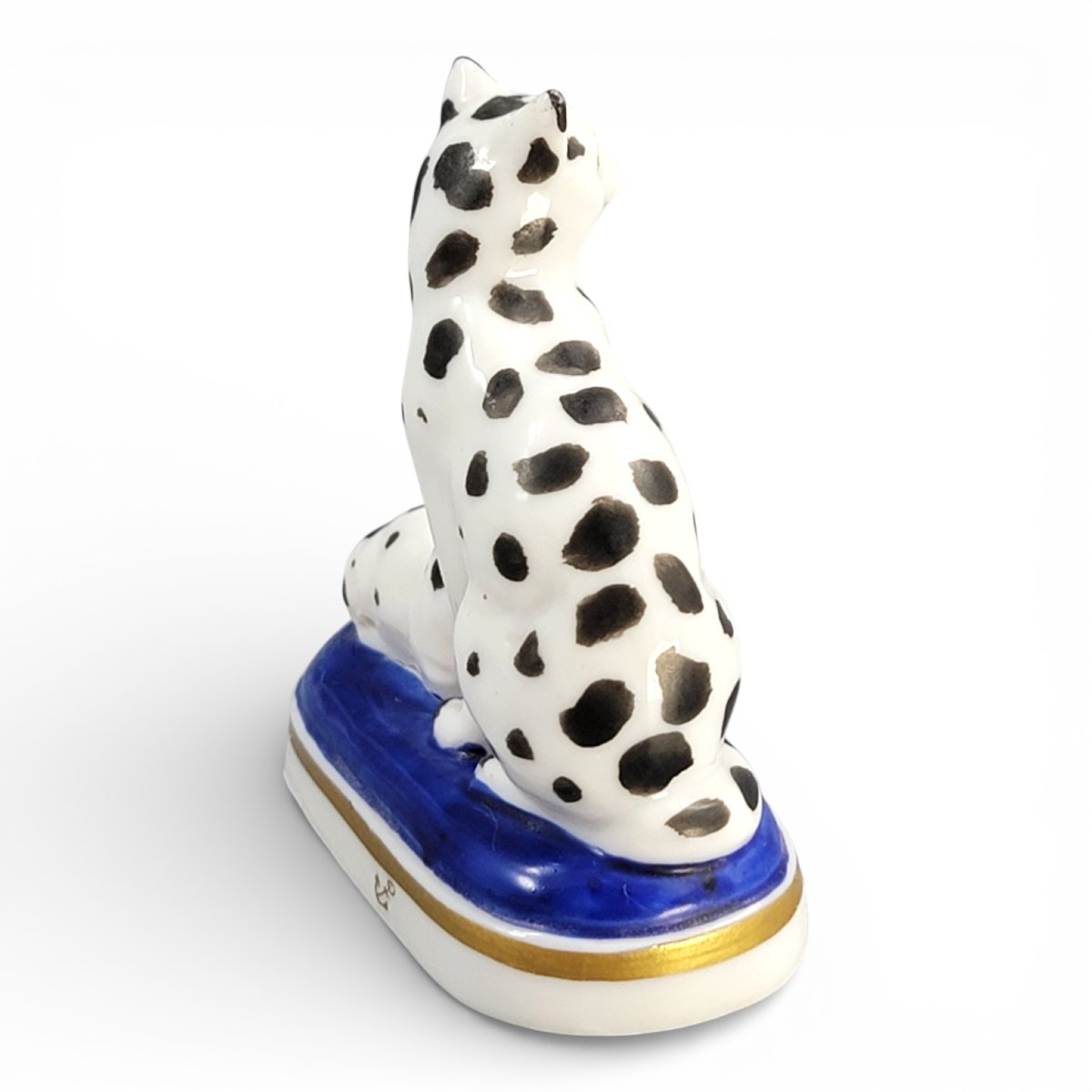 Groupe Miniature en Porcelaine de Chelsea, Chatte et Chaton, fin du XVIIIe siècle-photo-1