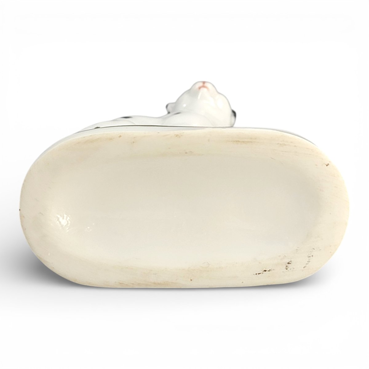 Groupe Miniature en Porcelaine de Chelsea, Chatte et Chaton, fin du XVIIIe siècle-photo-4