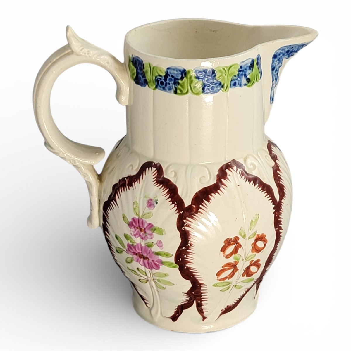 Staffordshire Pearlware Cabbage Leaf Jug, England, Circa 1790–1800-photo-4