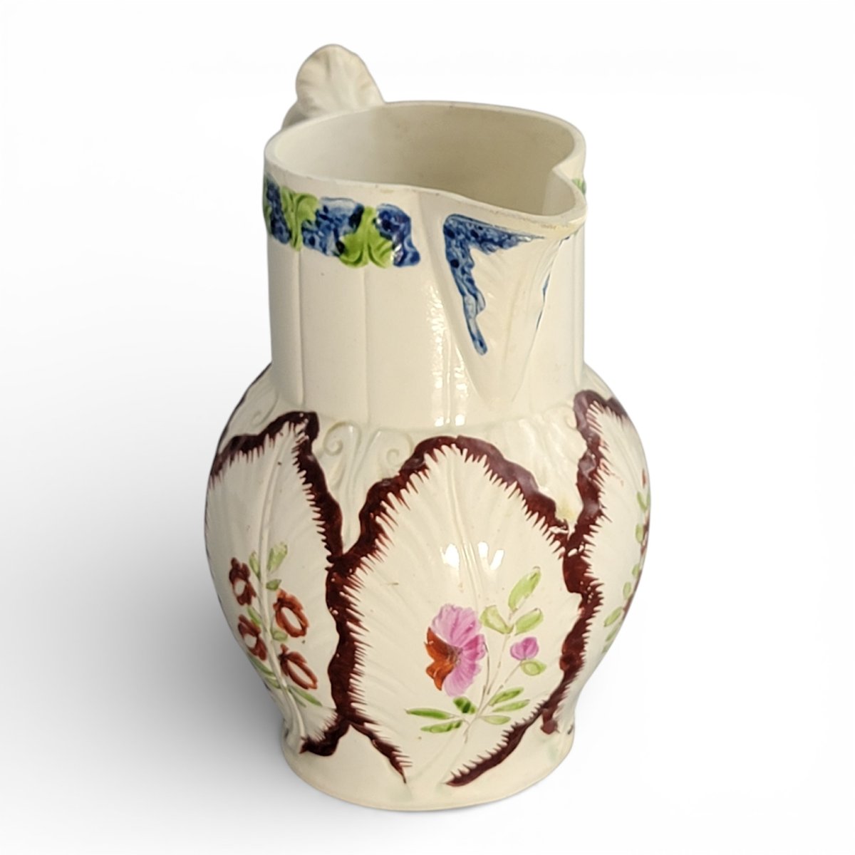 Staffordshire Pearlware Cabbage Leaf Jug, England, Circa 1790–1800-photo-1