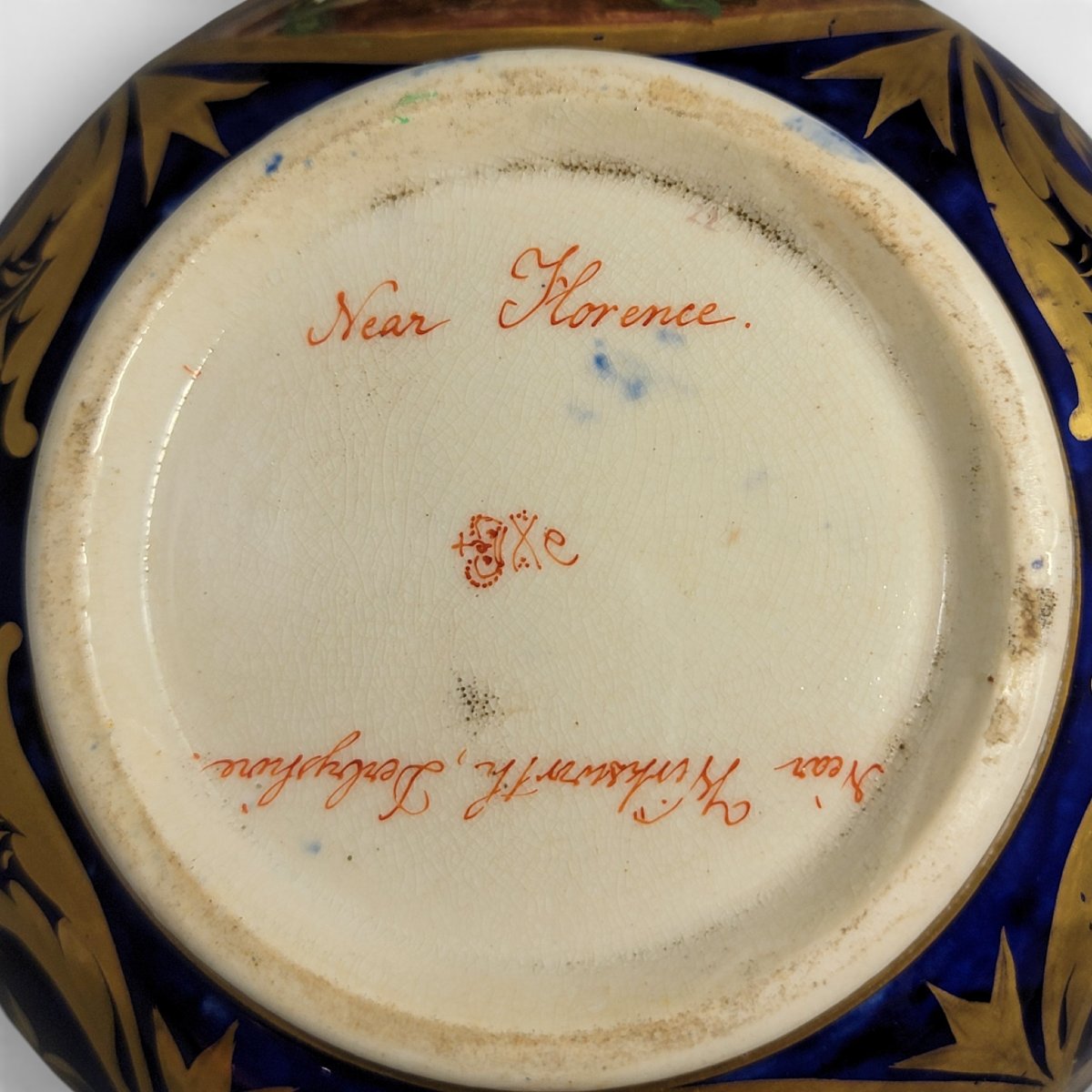 Late Georgian Derby Cabinet Bowl With English And Italian Views, C.1800-photo-5