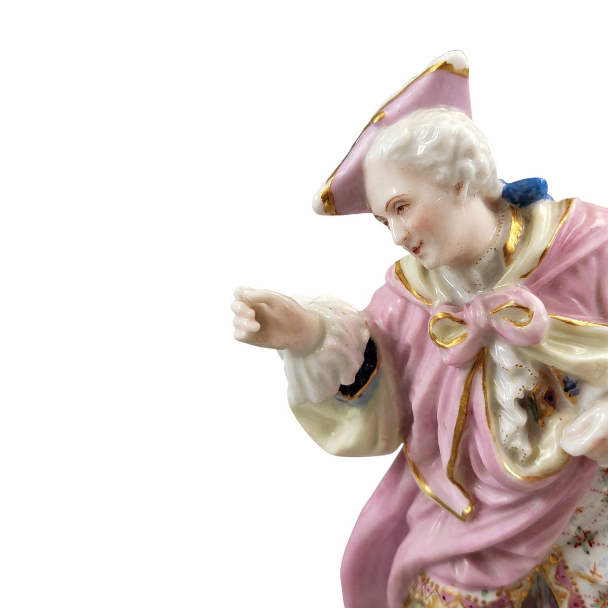 Paris Porcelain Masquerade Figures, Gallant And Lady, Style Of Vion & Baury, C. 1860-photo-4