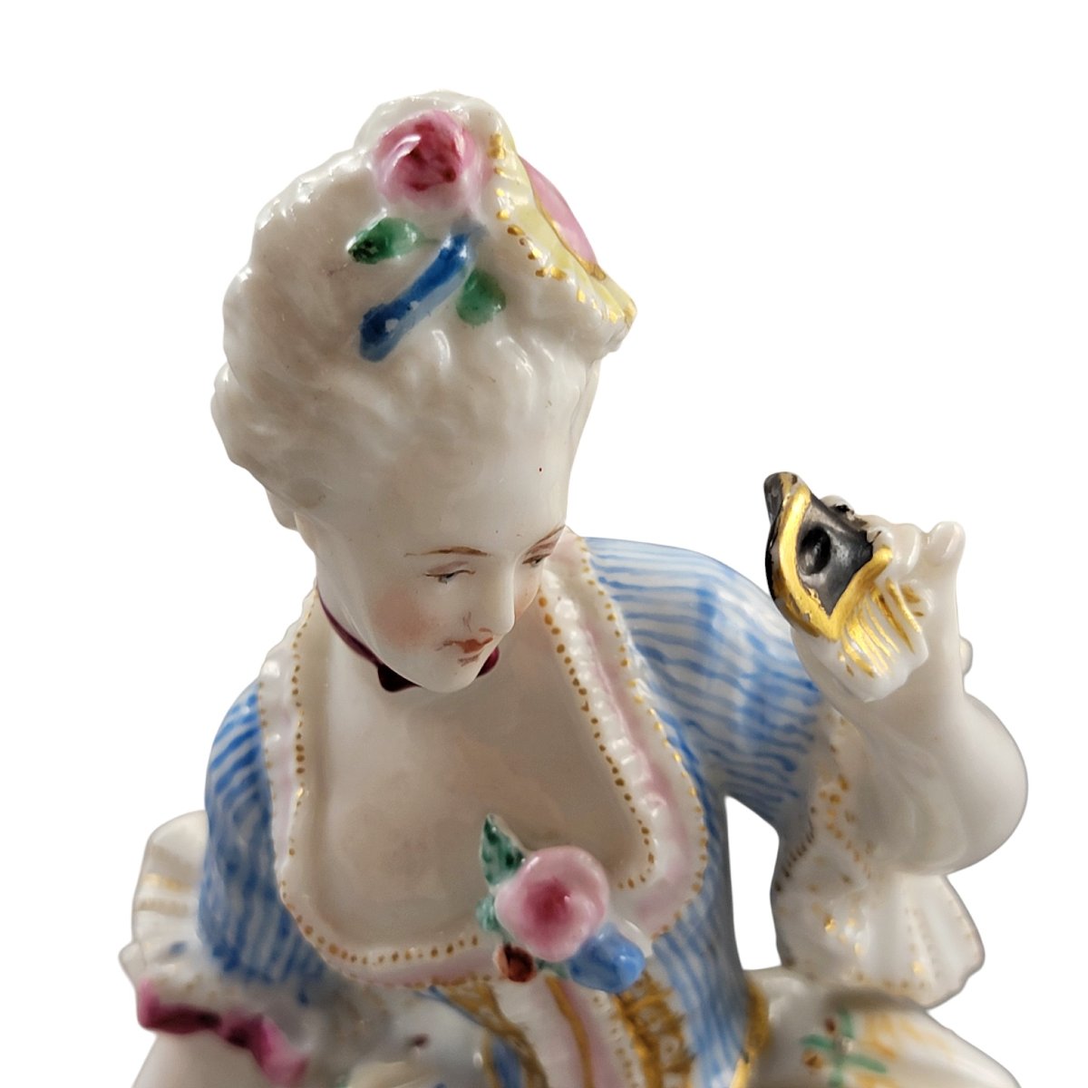 Paris Porcelain Masquerade Figures, Gallant And Lady, Style Of Vion & Baury, C. 1860-photo-6