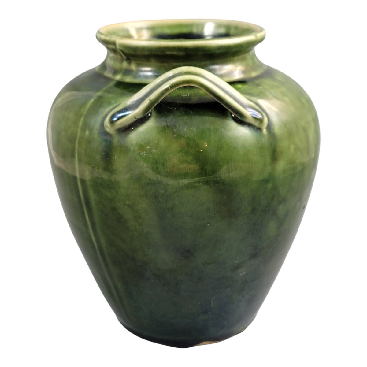 Handmade Southern French Green Glazed Terracotta Confit Jar, C.1870–1890-photo-1