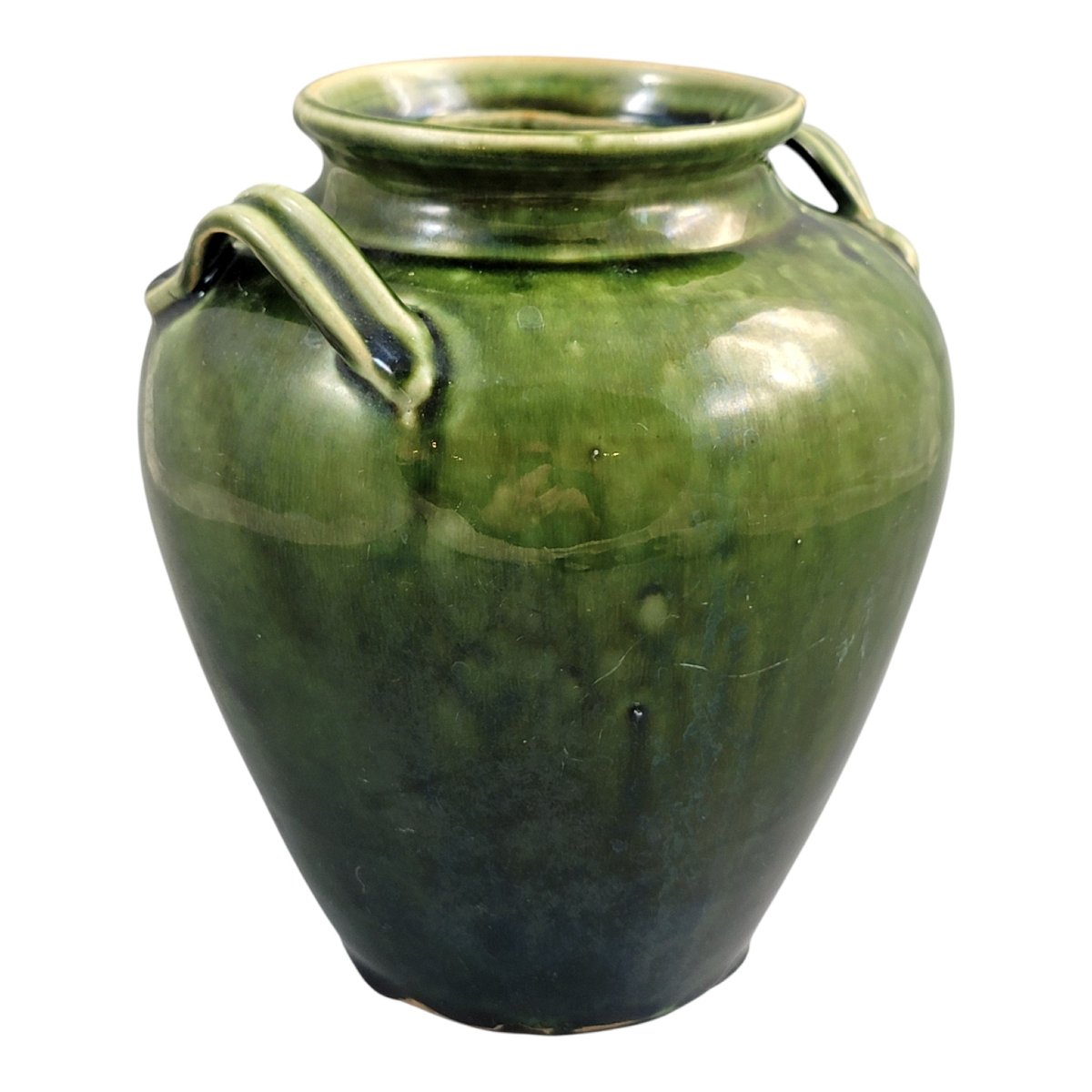 Handmade Southern French Green Glazed Terracotta Confit Jar, C.1870–1890-photo-2