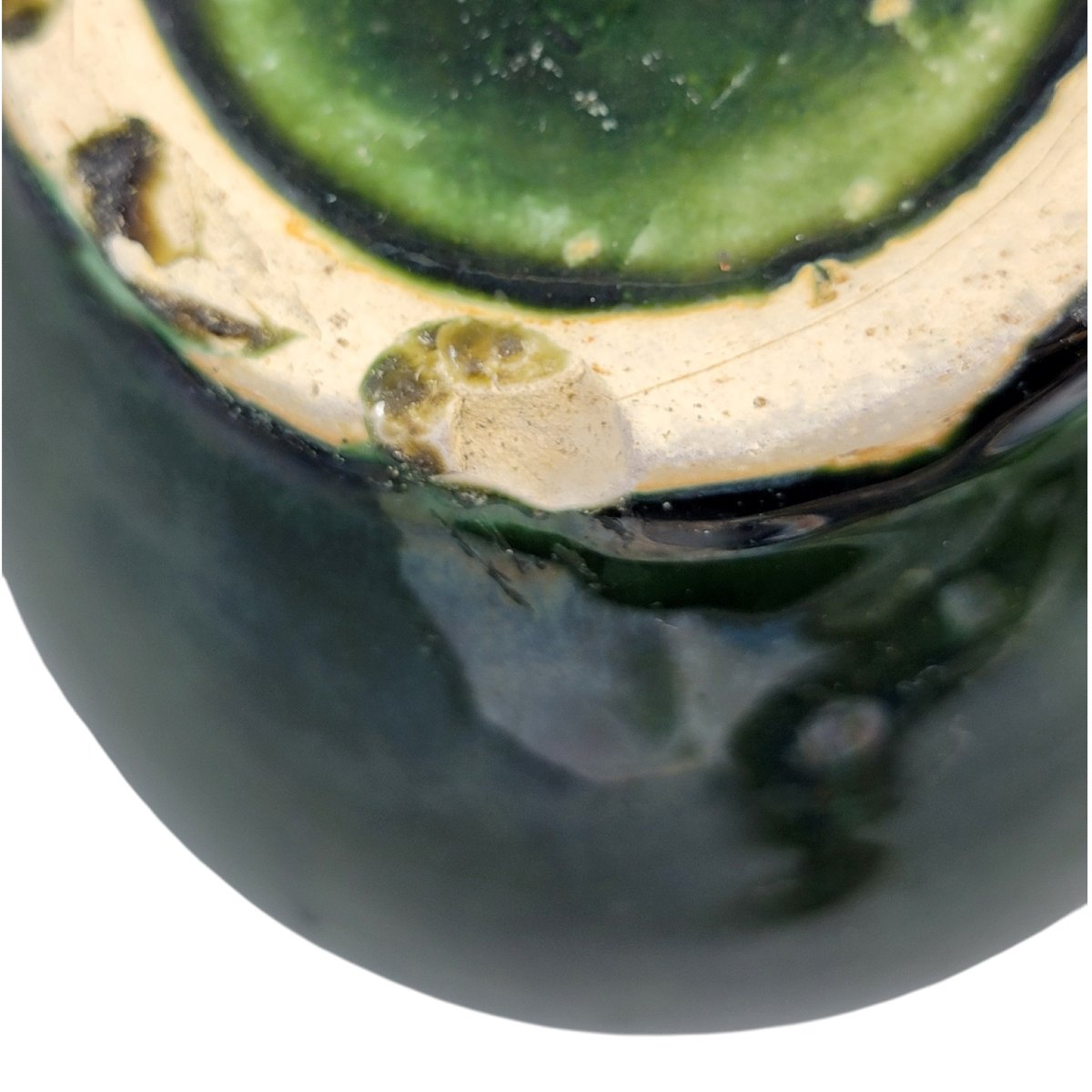 Handmade Southern French Green Glazed Terracotta Confit Jar, C.1870–1890-photo-5