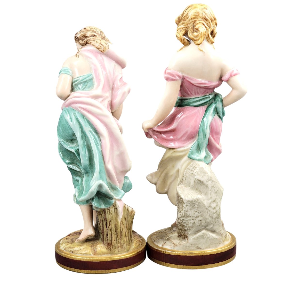Paire de figurines en porcelaine Royal Worcester par James Hadley, vers 1865–1878-photo-3
