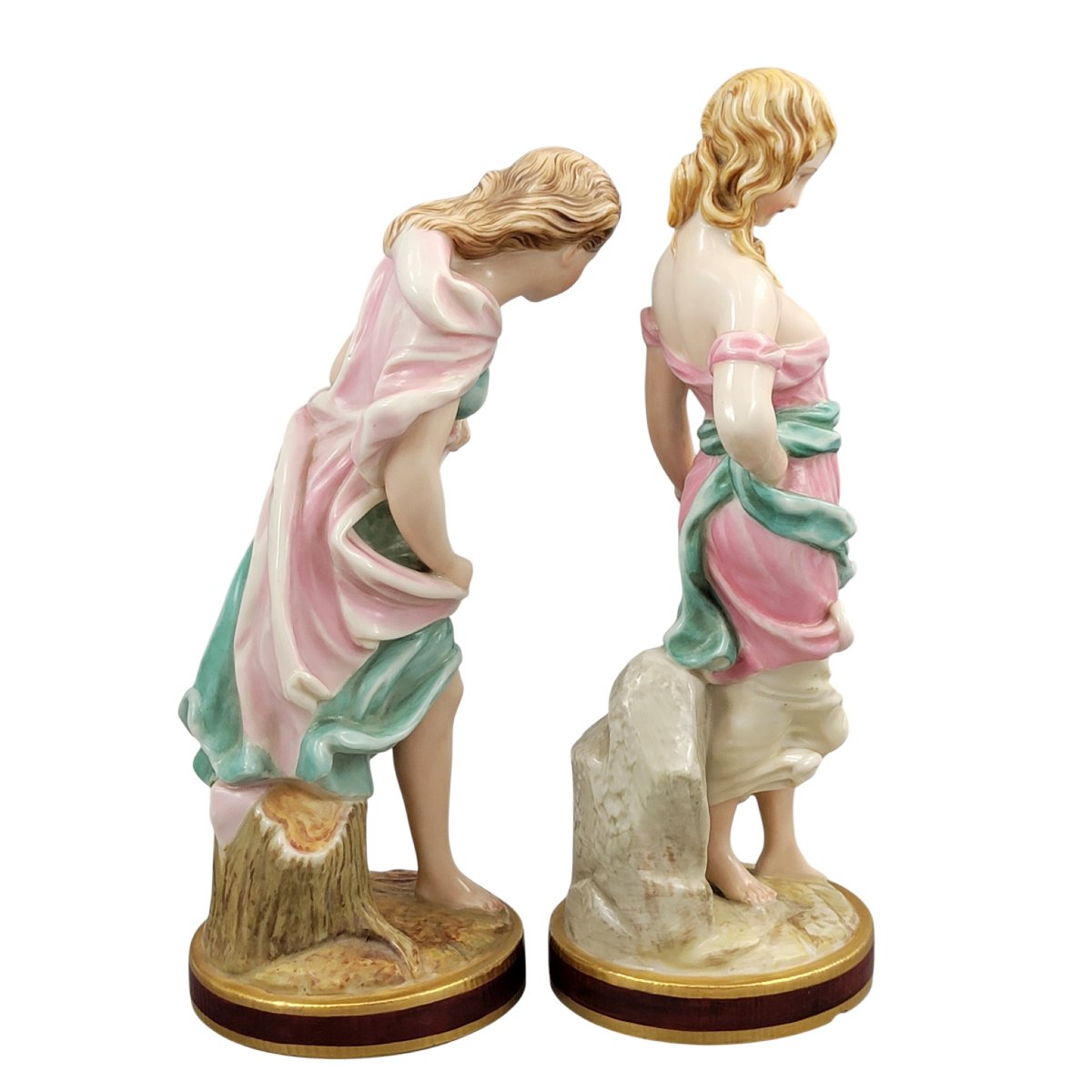 Paire de figurines en porcelaine Royal Worcester par James Hadley, vers 1865–1878-photo-4
