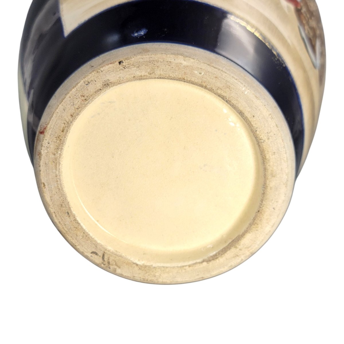 Grand vase Satsuma à fond bleu cobalt, décor de cour et moriage, Japon, vers 1890–1910-photo-4