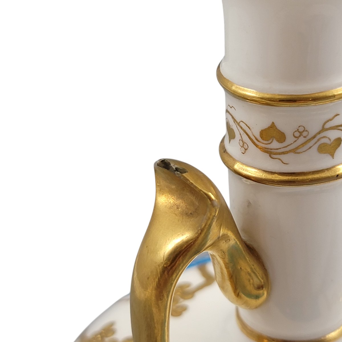 Minton Porcelain Bottle Vase With Raised Gilded Prunus By Christopher Dresser, C. 1890-photo-4