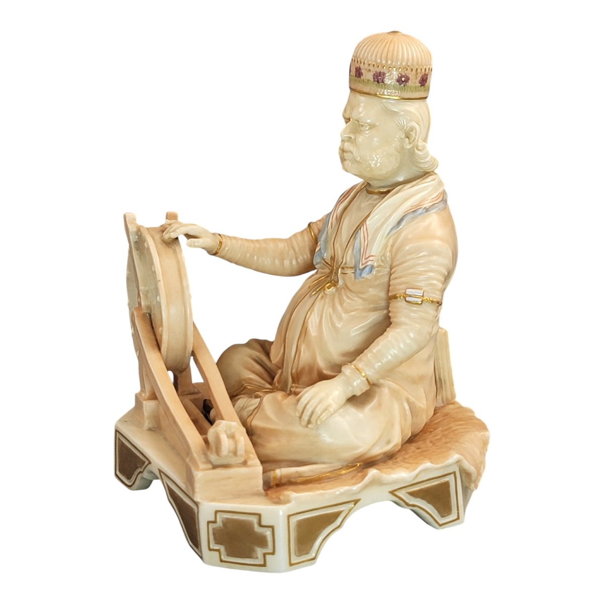 Royal Worcester Indian Craftsmen Porcelain Figure “shaban”, 1888-photo-3
