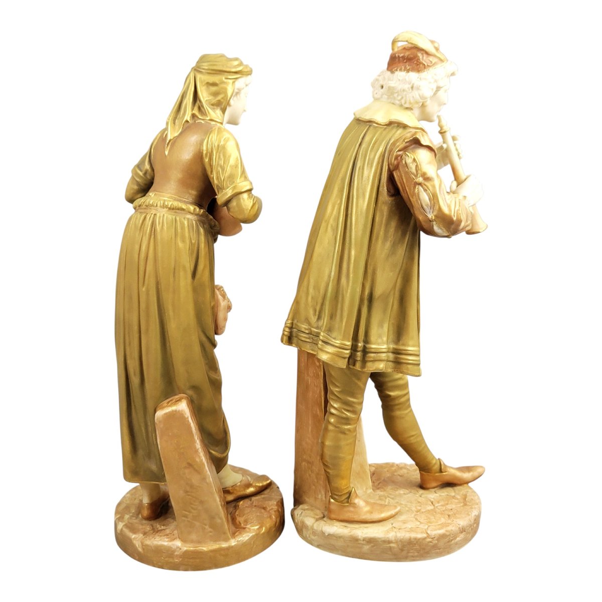 Royal Worcester Prestige Shot-enamel Porcelain Musicians, 1912–1914-photo-4