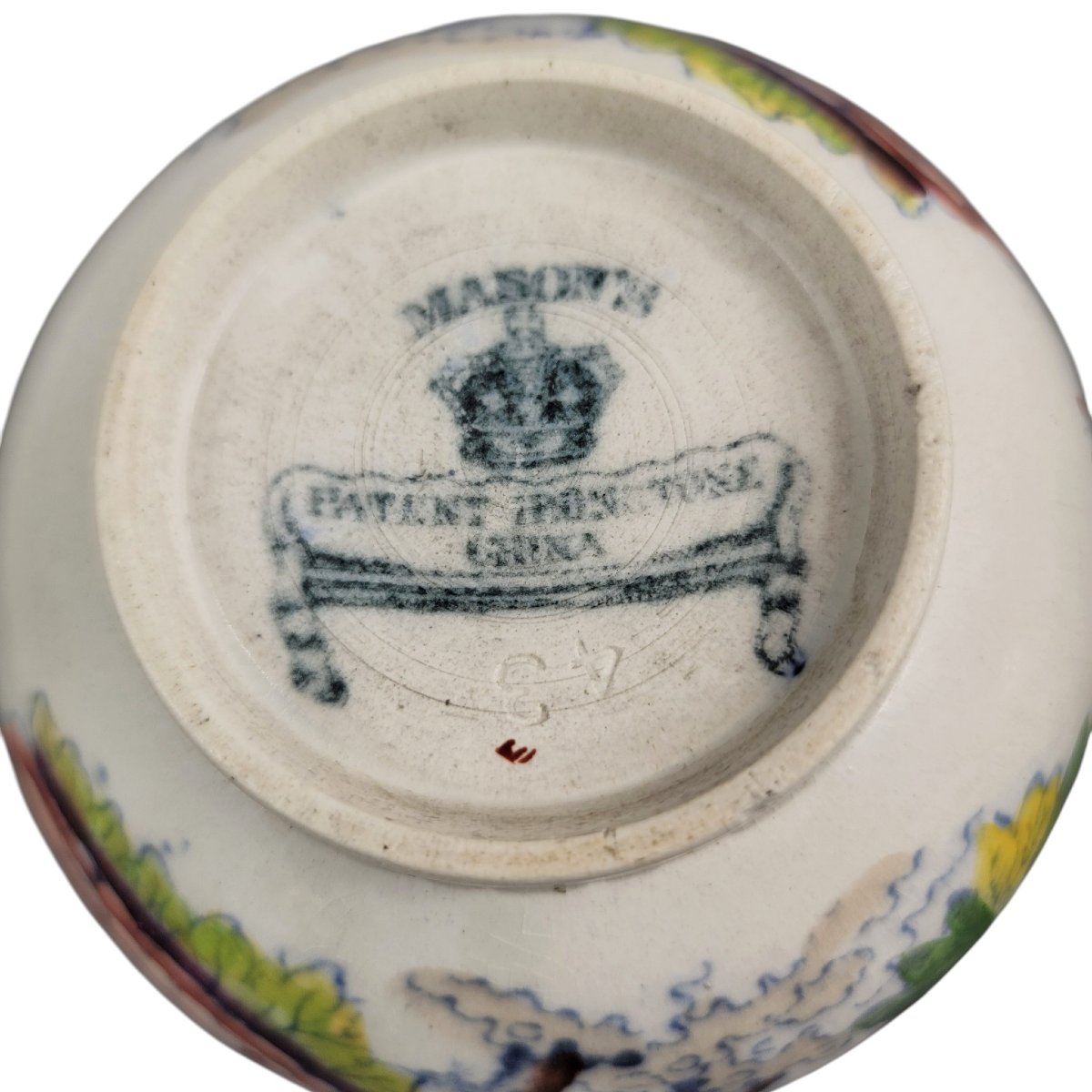 Pair Of Mason’s Ironstone Posy Vases In The Bird And Peony Pattern, Circa 1900-photo-4