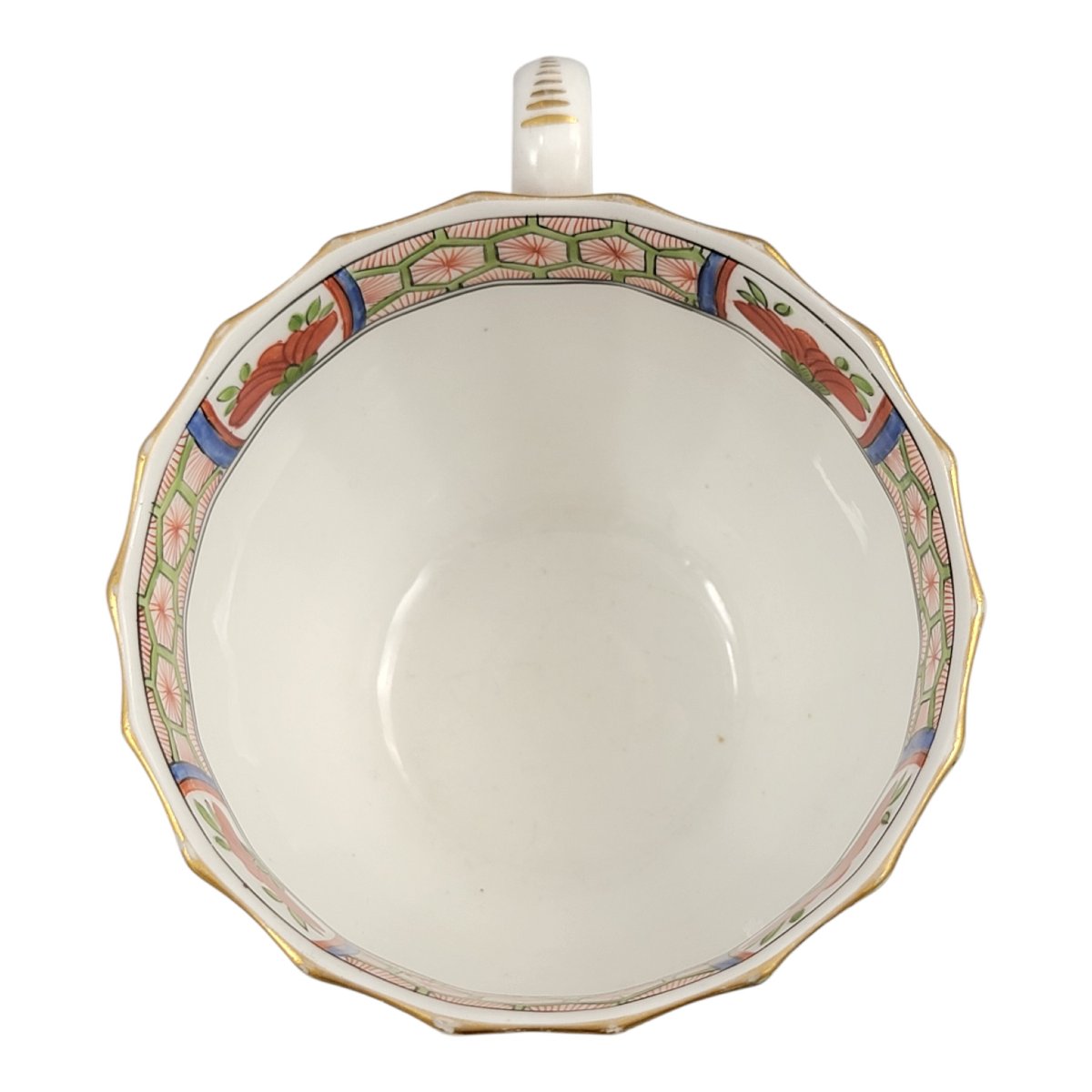 Early 19th Century Worcester Porcelain Cup And Saucer, Dragon Compartments, C.1815-photo-3