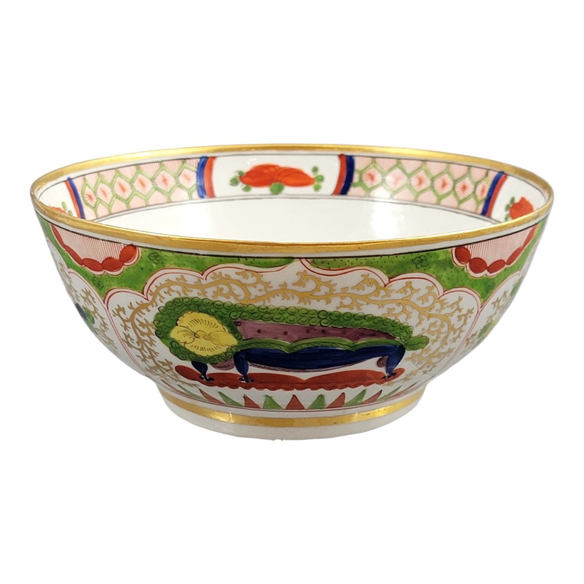 Coupe Worcester décor Dragon in Compartments, Flight Barr & Barr, vers 1815-photo-4