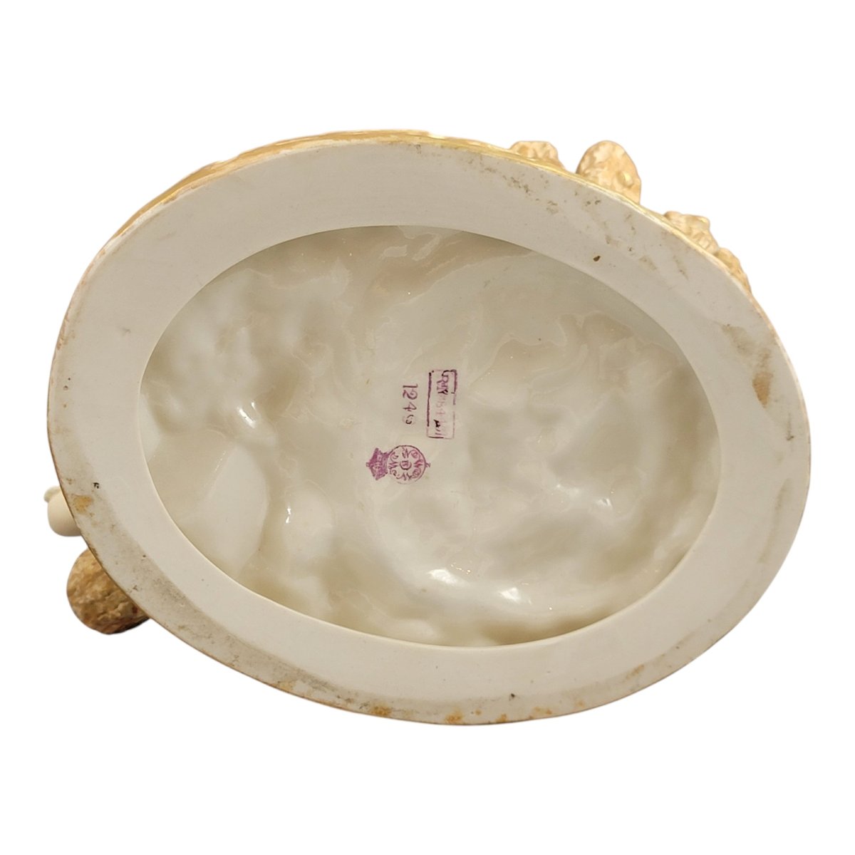 Royal Worcester, jardinière figurative par James Hadley, jeune fille à une clôture rustique-photo-6