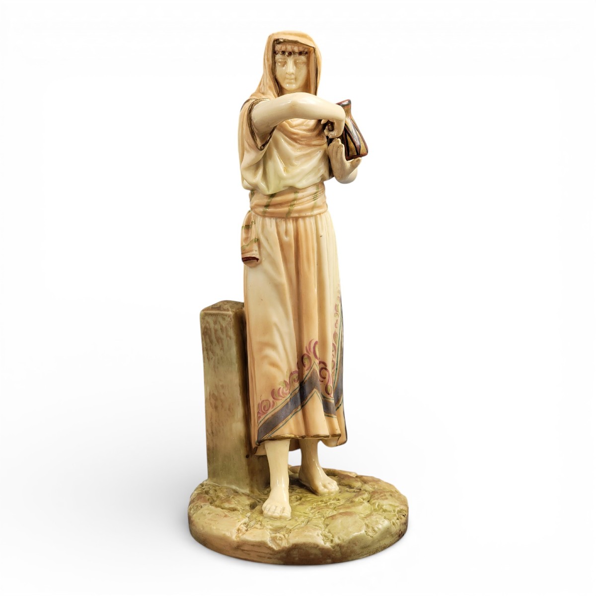 Royal Worcester, Figure Égyptienne Sculpturale par James Hadley, vers 1895
